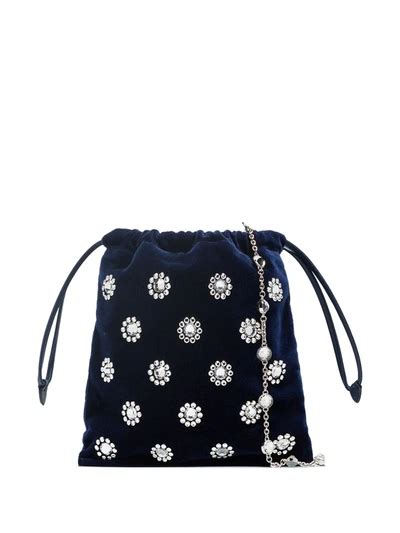 Starlight velvet handbag Miu Miu Blue in Velvet 